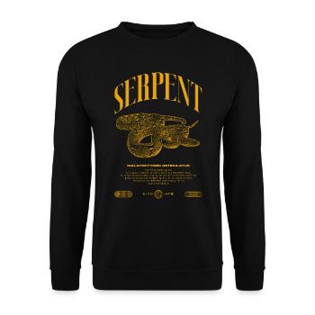 Python réticulé Reptile Keeper Streetwear - Sweat-shirt Unisexe - noir - Devant - Alina (178cm) & Michal (187cm)