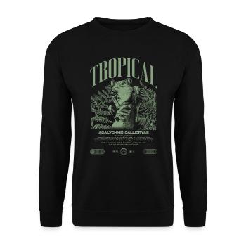 Rainette aux yeux rouges Amphibien de la forêt tropicale - Sweat-shirt Unisexe - noir - Devant - Alina (178cm) & Michal (187cm)