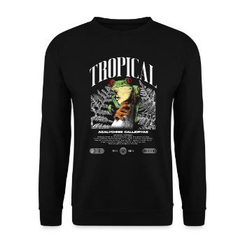 Rainette aux yeux rouges Amphibien de la forêt tropicale - Sweat-shirt Unisexe - noir - Devant - Alina (178cm) & Michal (187cm)