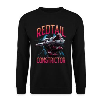 Red Tail Boa Gardien de reptiles streetwear moderne - Sweat-shirt Unisexe - noir - Devant - Alina (178cm) & Michal (187cm)