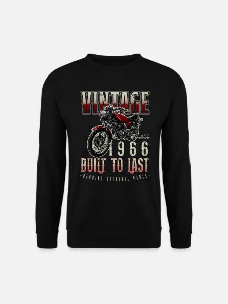 Vintage Motorcycle Bikers Motorbike Birthday 1966 - Unisex Sweatshirt - black