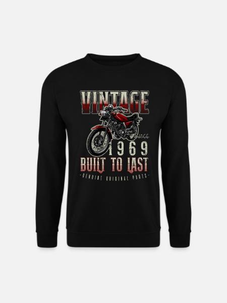 Vintage Motorrad Biker Motorrad Geburtstag 1969 - Unisex Pullover - Schwarz