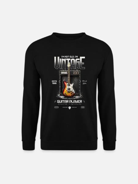 Je ne suis pas vieux I’m Vintage Retro 1986 guitariste - Sweat-shirt Unisexe - noir