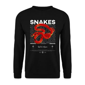 Propriétaire de serpent de lait hondurien gardien de reptile - Sweat-shirt Unisexe - noir - Devant - Alina (178cm) & Michal (187cm)