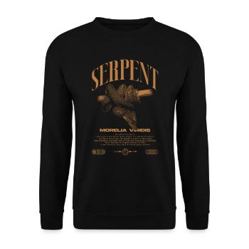 Green Tree Python Modern Reptile Keeper Streetwear - Sweat-shirt Unisexe - noir - Devant - Alina (178cm) & Michal (187cm)