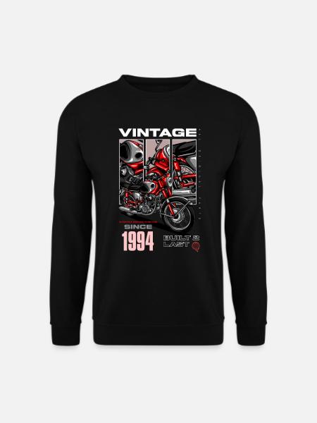 Vintage Motorrad Biker Motorrad Geburtstag 1994 - Unisex Pullover - Schwarz