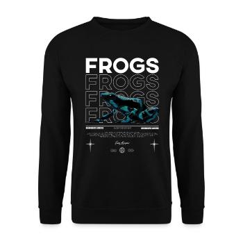 Dendrobatidae Aratus Dart Frog Streetwear Frog - Unisex Sweatshirt - black - Front - Alina (178cm) & Michal (187cm)