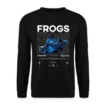 Dendrobates Azureus Dart Frog Streetwear Frog - Unisex Sweatshirt - black - Front - Alina (178cm) & Michal (187cm)