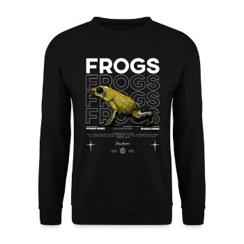 Phyllobates Terribilis Dart Frog Streetwear Frog - Unisex Sweatshirt - black - Front - Alina (178cm) & Michal (187cm)