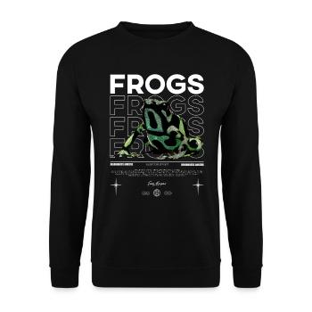 Dendrobatidae Aratus Dart Frog Streetwear Frog - Unisex Sweatshirt - black - Front - Alina (178cm) & Michal (187cm)