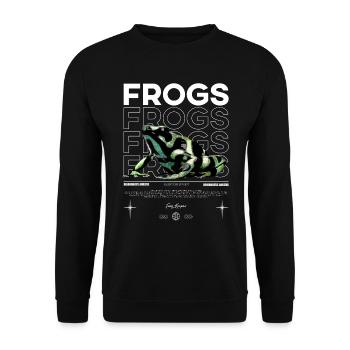 Dendrobatidae Aratus Dart Frog Streetwear Frog - Unisex Sweatshirt - black - Front - Alina (178cm) & Michal (187cm)