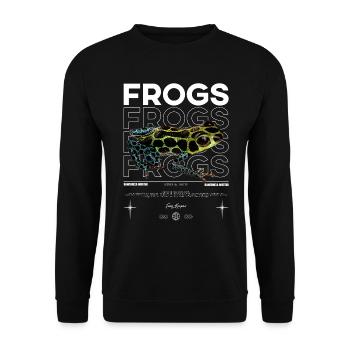 Ranitomeya Imitator Frog Streetwear Frog Keeper - Unisex Sweatshirt - black - Front - Alina (178cm) & Michal (187cm)