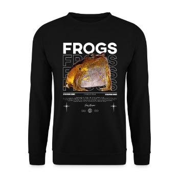 Falscher Tomatenfrosch Streetwear Froschhalter - Unisex Pullover - Schwarz - Vorne - Alina (178cm) & Michal (187cm)