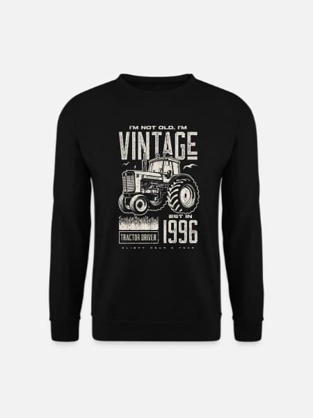 Vintage Traktor Landwirt Geburtstag geboren 1996 - Unisex Pullover - Schwarz