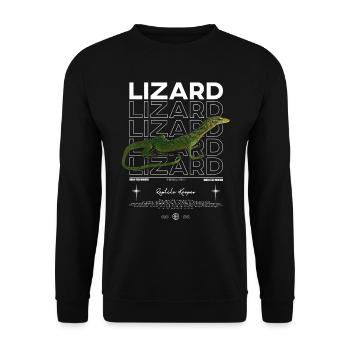 Moniteur d’arbre vert Streetwear Lizard Keeper - Sweat-shirt Unisexe - noir - Devant - Alina (178cm) & Michal (187cm)