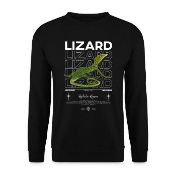 Moniteur d’arbre vert Streetwear gardien de lézard - Sweat-shirt Unisexe - noir - Devant - Alina (178cm) & Michal (187cm)