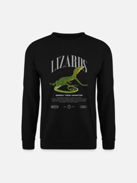 Grüner Baummonitor Streetwear Eidechsenwärter - Unisex Pullover - Schwarz