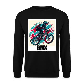 BMX Bike - Unisex Pullover - Schwarz - Vorne - Alina (178cm) & Michal (187cm)