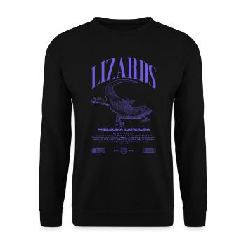 Phelsuma laticauda Day Gecko Lizard Keeper - Unisex Sweatshirt - black - Front - Alina (178cm) & Michal (187cm)
