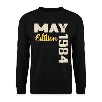 May 1984 Birthday May 1984 Gift May 1984 May - Unisex Sweatshirt - black - Front - Alina (178cm) & Michal (187cm)