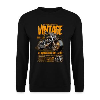 Motorcycle Bikers Motorbike Birthday Born In 2002 - Unisex Sweatshirt - black - Front - Alina (178cm) & Michal (187cm)