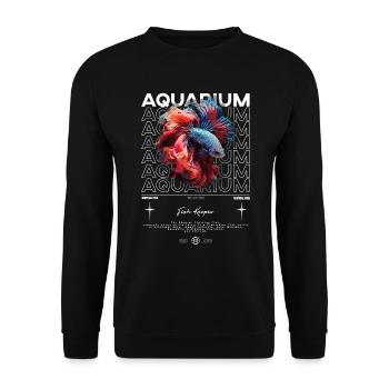 Betta Fish Keeper Streetwear moderne - Sweat-shirt Unisexe - noir - Devant - Alina (178cm) & Michal (187cm)