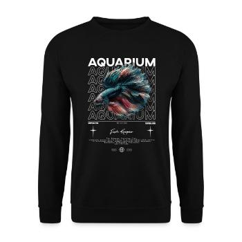 Betta Fish Keeper Streetwear moderne - Sweat-shirt Unisexe - noir - Devant - Alina (178cm) & Michal (187cm)