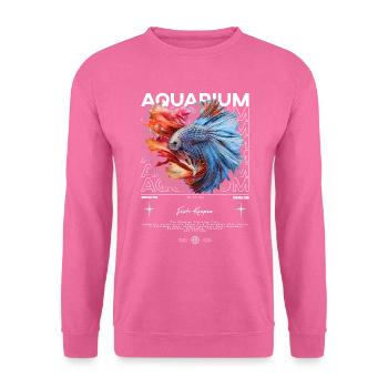 Betta Fish Keeper Moderne Streetwear - Unisex Pullover - Pink - Vorne