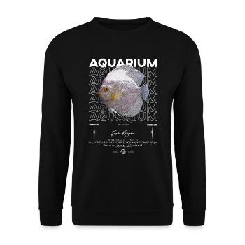 Discus Cichlid Fish Keeper Streetwear moderne - Sweat-shirt Unisexe - noir - Devant - Alina (178cm) & Michal (187cm)