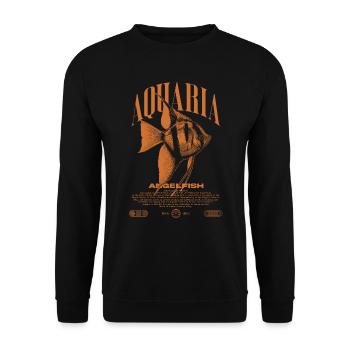 Altum Angelfish Cichlid Gardien de Poissons Streetwear - Sweat-shirt Unisexe - noir - Devant - Alina (178cm) & Michal (187cm)
