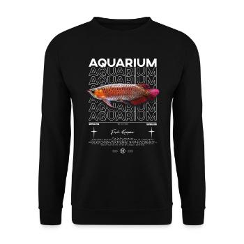 Asiatische Arowana Monster Fish Keeper Streetwear - Unisex Pullover - Schwarz - Vorne - Alina (178cm) & Michal (187cm)