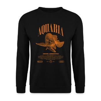 Asian Arowana Monster Fish Keeper Streetwear - Unisex Sweatshirt - black - Front - Alina (178cm) & Michal (187cm)