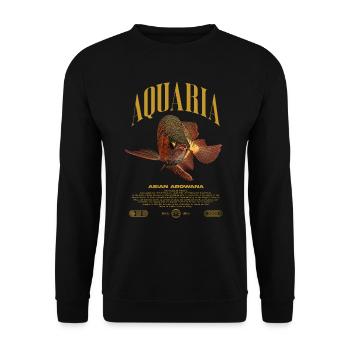 Asian Arowana Monster Fish Keeper Streetwear - Unisex Sweatshirt - black - Front - Alina (178cm) & Michal (187cm)