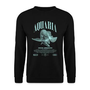 Asian Arowana Monster Fish Keeper Streetwear - Unisex Sweatshirt - black - Front - Alina (178cm) & Michal (187cm)