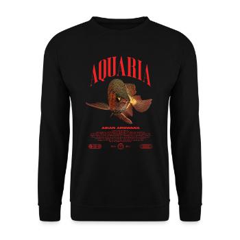 Asian Arowana Monster Fish Keeper Streetwear - Unisex Sweatshirt - black - Front - Alina (178cm) & Michal (187cm)