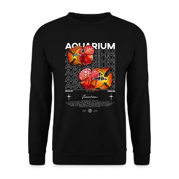 Flowerhorn Cichlid Monster Fish Keeper Streetwear - Unisex Pullover - Schwarz - Vorne - Alina (178cm) & Michal (187cm)