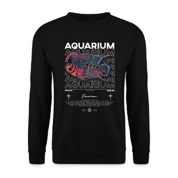 Flowerhorn Cichlid Monster Fish Keeper Streetwear - Unisex Pullover - Schwarz - Vorne - Alina (178cm) & Michal (187cm)