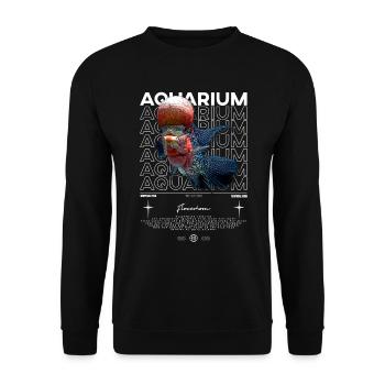Flowerhorn Cichlid Monster Fish Keeper Streetwear - Unisex Pullover - Schwarz - Vorne - Alina (178cm) & Michal (187cm)