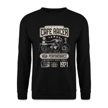 Cafe Racer Motorrad Geburtstag Biker Jahrgang 1971 - Unisex Pullover - Schwarz - Vorne - Alina (178cm) & Michal (187cm)