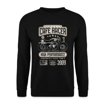 Cafe Racer Moto Anniversaire Motard Né en 2009 - Sweat-shirt Unisexe - noir - Devant - Alina (178cm) & Michal (187cm)