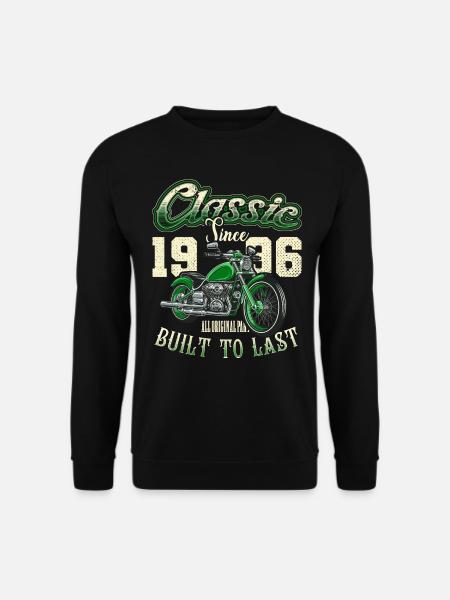 Motorrad Biker Motorrad Geburtstag Jahrgang 1996 - Unisex Pullover - Schwarz