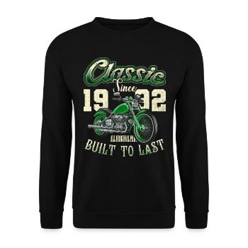 Moto Motards Moto Anniversaire Né en 1992 - Sweat-shirt Unisexe - noir - Devant - Alina (178cm) & Michal (187cm)
