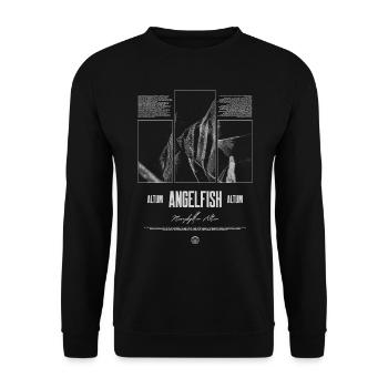 Altum Kaiserfisch Buntbarsch Aquarium Fischhalter - Unisex Pullover - Schwarz - Vorne - Alina (178cm) & Michal (187cm)