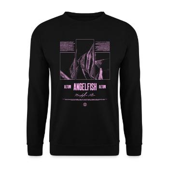 Altum Kaiserfisch Buntbarsch Aquarium Fischhalter - Unisex Pullover - Schwarz - Vorne - Alina (178cm) & Michal (187cm)