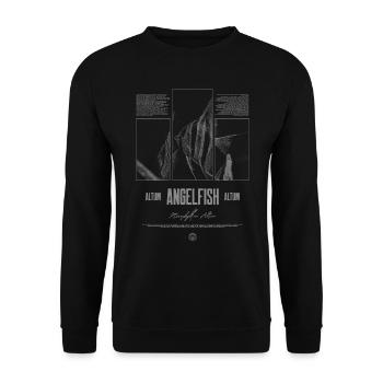 Altum Kaiserfisch Buntbarsch Aquarium Fischhalter - Unisex Pullover - Schwarz - Vorne - Alina (178cm) & Michal (187cm)