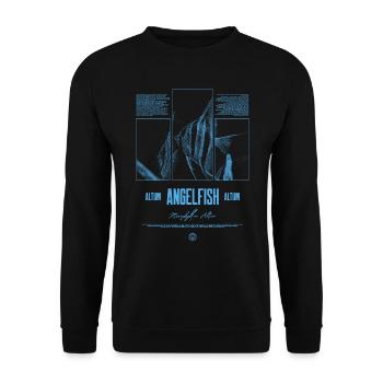 Altum Kaiserfisch Buntbarsch Aquarium Fischhalter - Unisex Pullover - Schwarz - Vorne - Alina (178cm) & Michal (187cm)