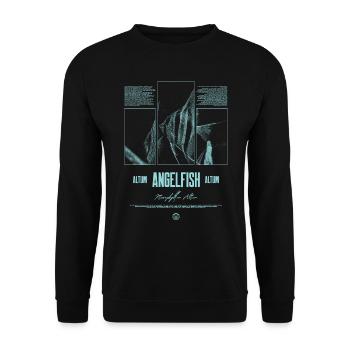 Altum Kaiserfisch Buntbarsch Aquarium Fischhalter - Unisex Pullover - Schwarz - Vorne - Alina (178cm) & Michal (187cm)
