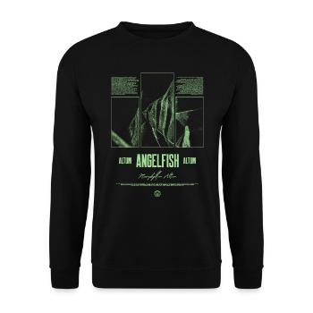 Altum Kaiserfisch Buntbarsch Aquarium Fischhalter - Unisex Pullover - Schwarz - Vorne - Alina (178cm) & Michal (187cm)