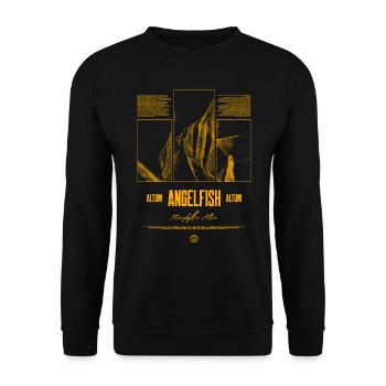 Altum Kaiserfisch Buntbarsch Aquarium Fischhalter - Unisex Pullover - Schwarz - Vorne - Alina (178cm) & Michal (187cm)