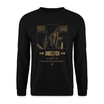 Altum Kaiserfisch Buntbarsch Aquarium Fischhalter - Unisex Pullover - Schwarz - Vorne - Alina (178cm) & Michal (187cm)